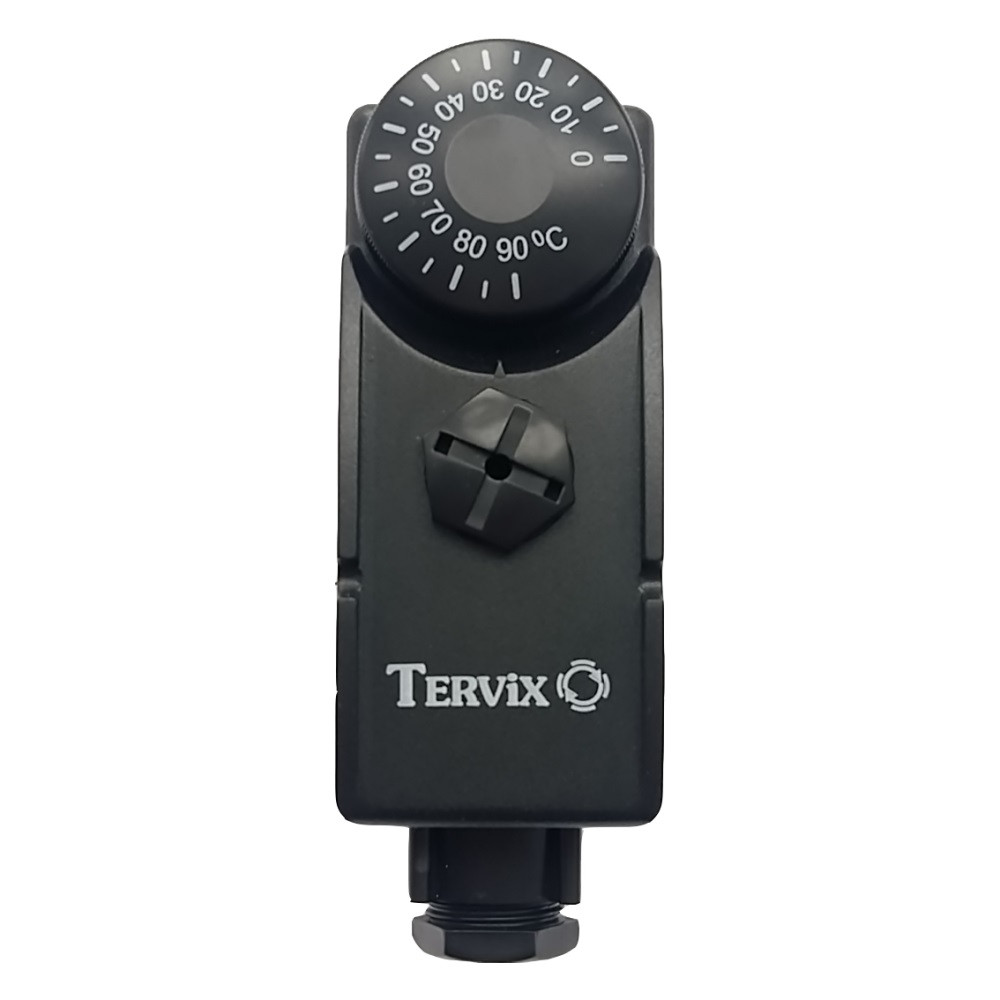 Термостат накладної 0-90°С з термопастою Tervix Pro Line 101010 чорний термодатчик регульований терморегулятор