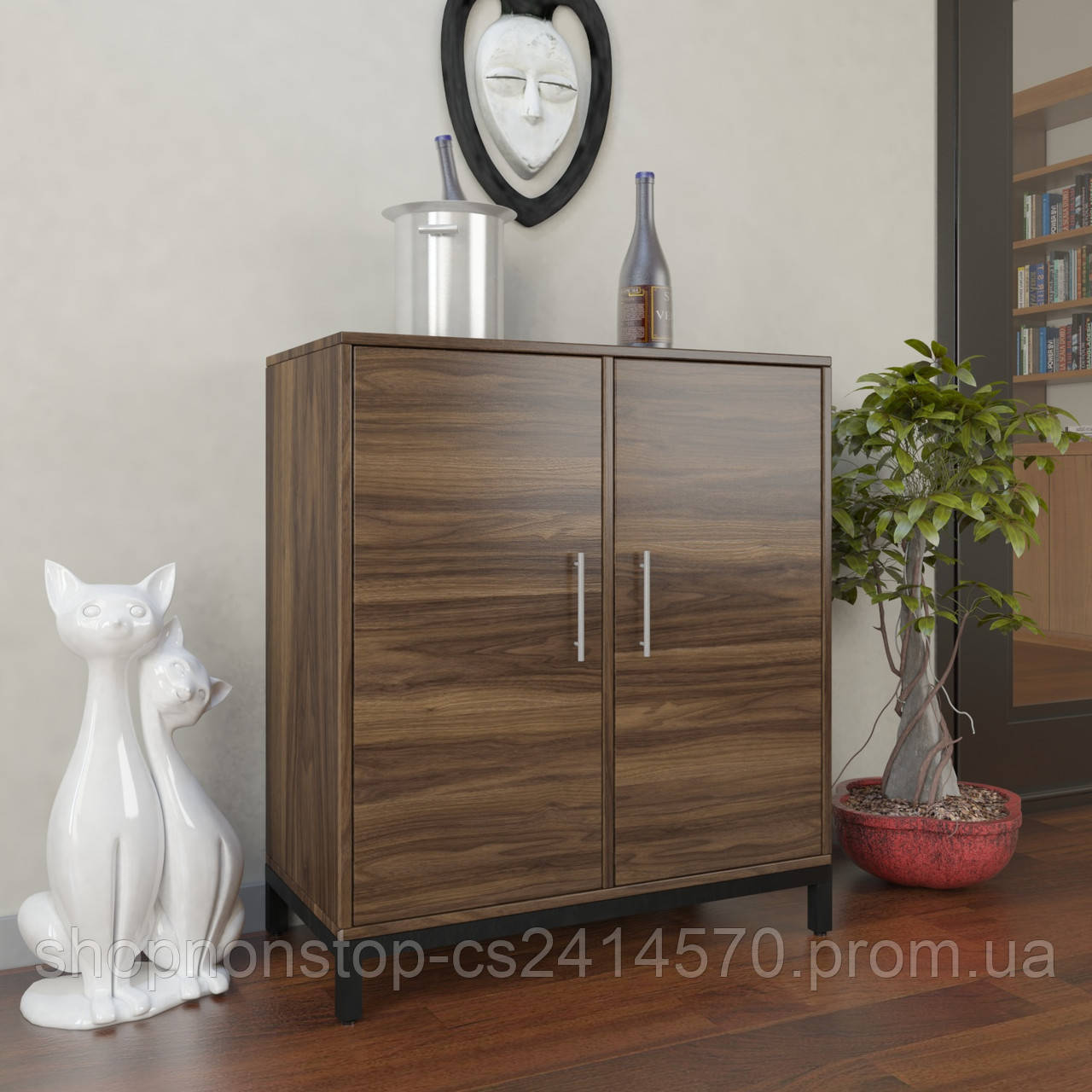 Тумба офісна лофт L-800 Loft design Горіх Модена
