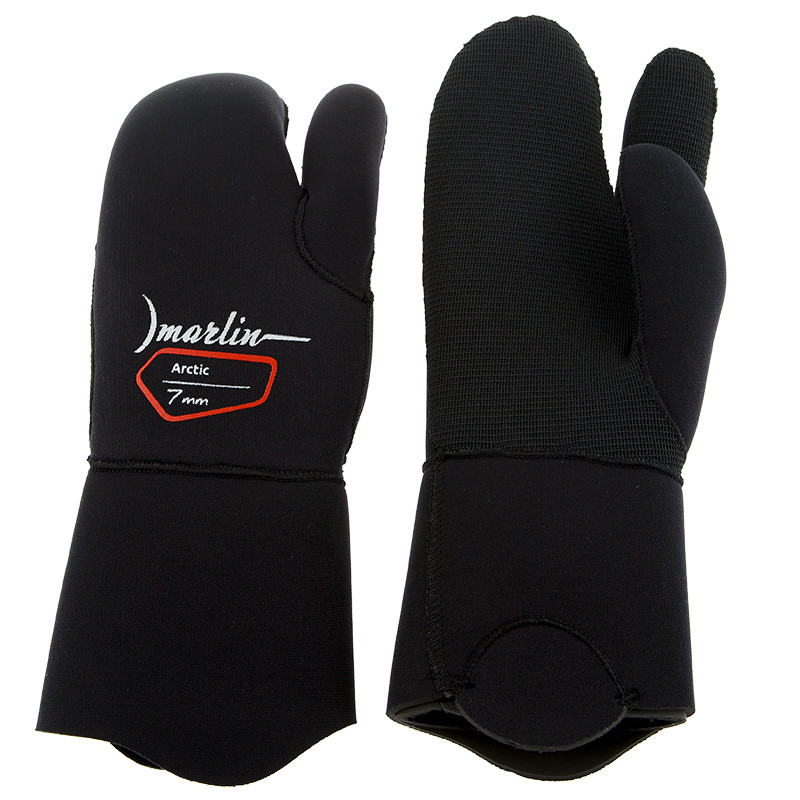Рукавички трипалі Marlin Arctic Black 7 мм (M), фото 1