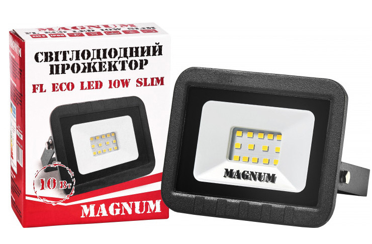 Світлодіодний прожектор Magnum LED slim 10 Вт 6500К 700Лм IP65