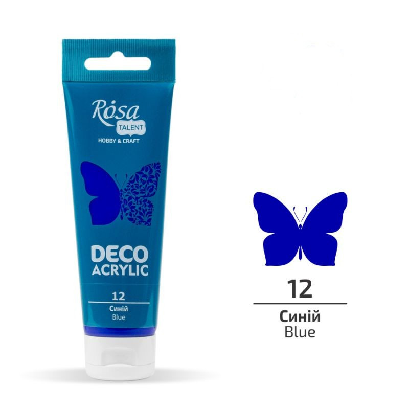 Акрил для декору синій матовий 75 мл Rosa Talent, 322212, фото 1