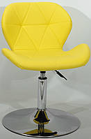 Стілець Invar CH-Base шкірозамінний 12 з регулюванням висоти, на круглій хромованій металевій опорі, фото 3