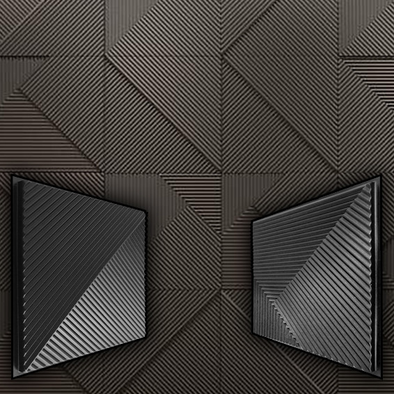 Комплект із 2-х форм для гіпсових 3D панелей «Поля» 500х500 мм (0,5 м²) - АБС-пластик