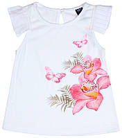 Святкова дитяча футболка для дівчинки 0-2 GIRANDOLA Португалія 121213 Білий