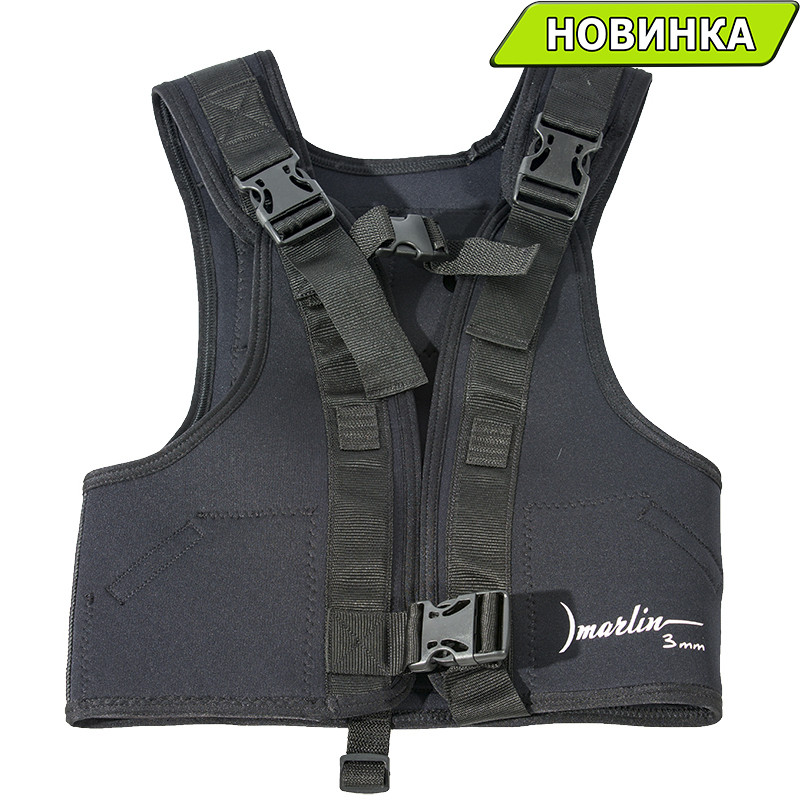 Жилет грузовой быстросъемный Marlin Balance Black 5 мм (XXXL) - фото 2 - id-p1158179366