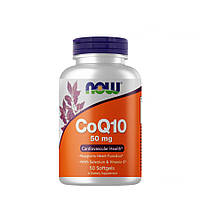 Натуральная добавка NOW CoQ-10 50 mg with Vitamin E, 50 капсул