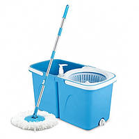 Турбо швабра з відром з автоматичним віджимом Spin MOP 360 Диво-швабра з відром і віджиманням Blue