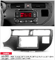 2-DIN переходная рамка KIA Rio (UB), K3, Pride 2011-2015 (without SRS / Left wheel), CARAV 11-291