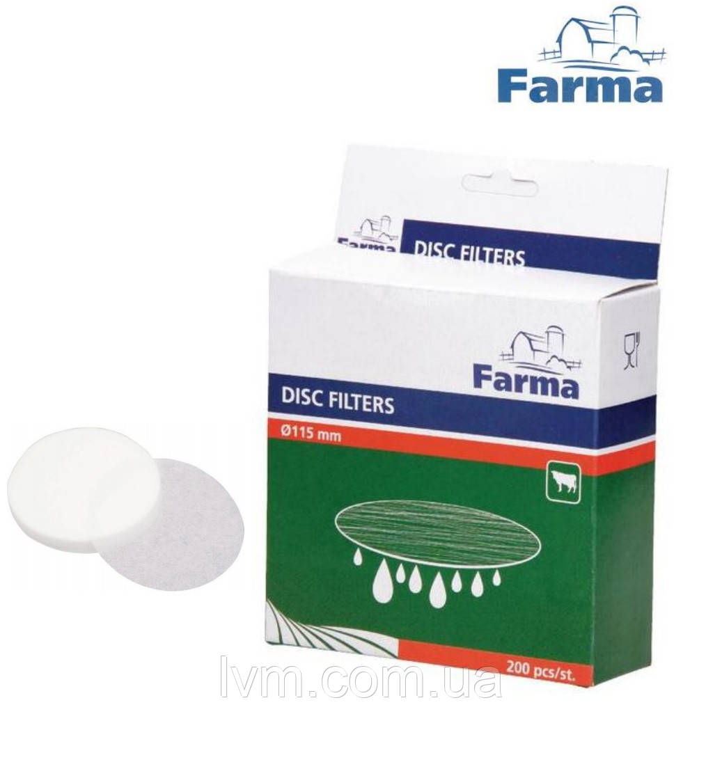 Фильтр цедилки Ø 115мм (25г/м²) для фильтрации молока уп/200шт FARMA (Нидерланды)