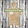 Махровий р 80 (86) 8-12 міс теплий дитячий чоловічок комбінезон для новонароджених махра з вушками 3844, фото 2