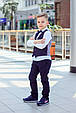 Однотонні дитячі штани для хлопчика MEK Італія 191MHBH002 темно-синій, фото 2