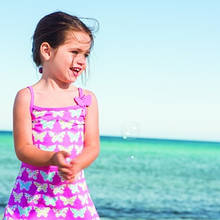 Дитяча пляжна туніка для дівчинки Archimede Бельгія A407081 Рожевий подарунок на 140, З тваринним малюнком.Топ!
