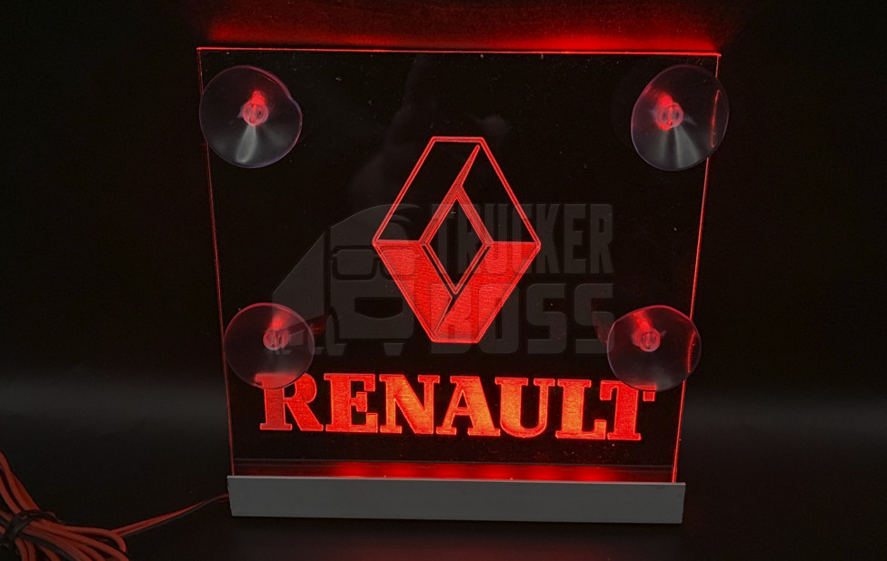 Комплект світлодіодних табличок на лобове скло RENAULT 15x15 см 2 шт 24v Червоні