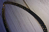 Візерунковий плетений джгут з бісеру "Чорна королева-1", фото 2