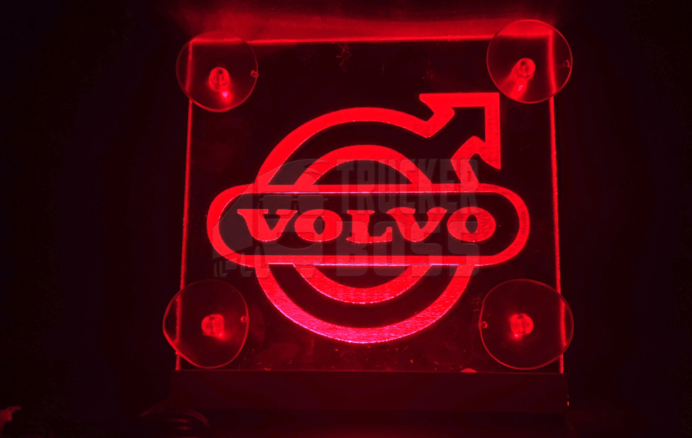 Комплект світлодіодних табличок на лобове скло VOLVO 15x15 см 2 шт 24v Червоні, фото 1