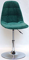 Стілець Alex CH-Base велюр зелений В-5 з регулюванням висоти 42 — 57 см на металевому млинці, без підніжки 9490, фото 2
