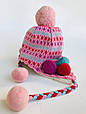 Яскрава дитяча шапка для дівчинки Pezzo D'oro Італія M3016 Рожевий <unk> Одяг для дівчаток 48.Топ! 46, фото 4