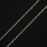 Срібний ланцюжок "Струмочок - Венеція" круглий чорнений 3 мм, 50 см, фото 4