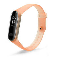 Браслет для Xiaomi Mi Band 3 / 4 Прозорий Помаранчевий