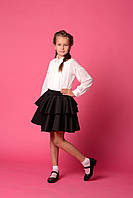 Нарядная школьная рубашка для девочки BAEL Украина сурфиния Белый ӏ Школьная форма для девочек 122