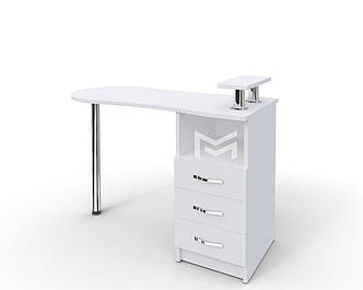 Стіл для манікюру з підставкою під лаки в салон краси, манікюрний стіл для перукарні M102 "Естет №2"
