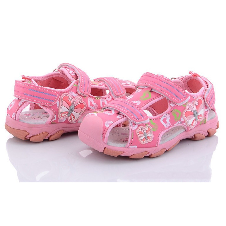 Сандалі для дівчинки. Босоніжки для дівчинки спортивні Сандалі дитячі Взуття дитяче, 29 розмір (рожеві), фото 1