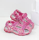 Сандалі для дівчинки. Босоніжки для дівчинки спортивні Сандалі дитячі Взуття дитяче, 29 розмір (рожеві), фото 3