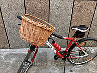 Корзина на велосипед із лози багажна. Корзина на руль. Велокорзина. 38x30 вис.20 см.