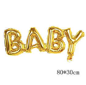 Фольгований напис "Baby" золотий 80*30 см.
