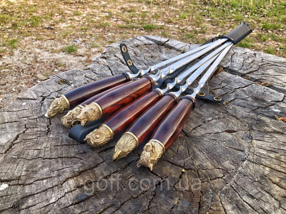 Набір шампурів "Класика з тваринами" в сагайді