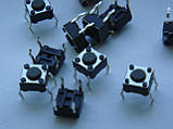 Мікрокнопка тактова Китай 6x6mm 4.3 mm для пультів, dj контролерів, фото 3