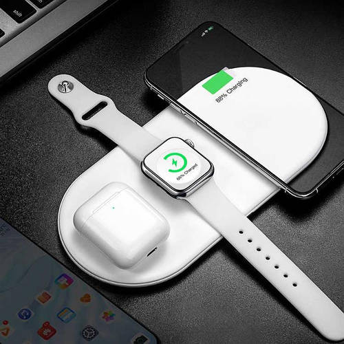 Беспроводная зарядка для айфона/наушников/часов AirPower New 3в1 USB ...