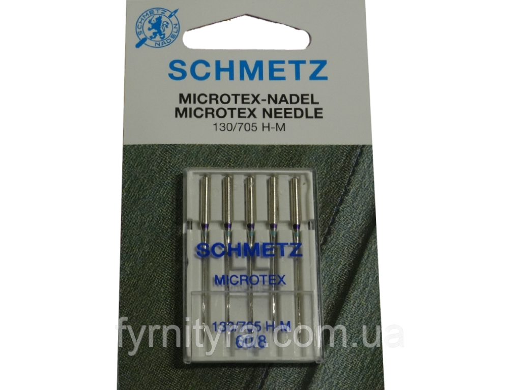 Набір голок microtex No60 для побутових швейних машин "SCHMETZ" 5 голок