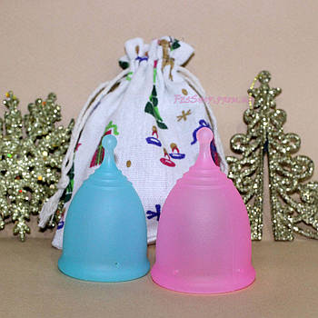 Менструальні чаші S і L з мішечком для зберігання