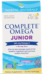 Комплекс жирних кислот омега 3-6-9 дітям від 6 років і підліткам Nordic Naturals Complete Omega Junior,90 капсул