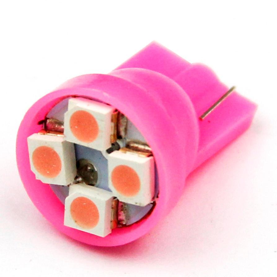 T10 4-SMD LED W5W лампочка автомобільна - рожевий