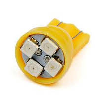 T10 4-SMD LED W5W лампочка автомобильная - желтый