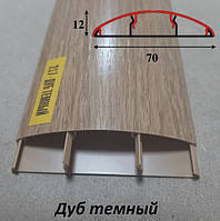 Пластиковий наличник із кабельом 70 мм, 2,2 м Дуб темний