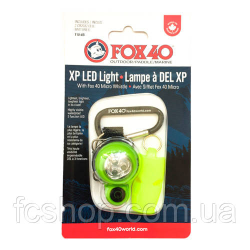 Свисток FOX40 XP Led Light + Micro 7918-1300, Салатовий, Розмір (EU) — 1SIZE, фото 1