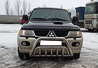 Кенгурятник двойной (защита переднего бампера) Mitsubishi Pajero Sport 1996-2008