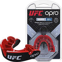 Капа OPRO Junior Silver UFC Hologram Black/Red