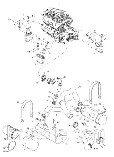 Вихлопної шланг Sea-Doo BRP Hose exhaust, фото 1