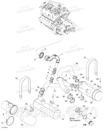 Шланг вихлопної Sea-Doo BRP Hose exhaust, фото 1