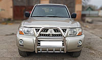 Кенгурятник высокий (защита переднего бампера) Mitsubishi Pajero Wagon III 2000-2006