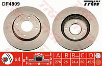 Тормозной диск передний MITSUBISHI GALANT VI, LANCER VII 1.3-2.5 09.96- TRW OE MR527825