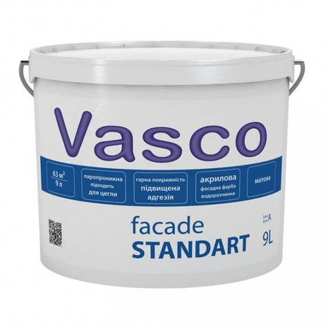 Vasco Facade Standart акрилова фасадна фарба 2.7 л, 9 л, фото 2