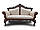 Кушетка банкетка софа диванчик Палермо ручної роботи в стилі бароко, фото 3
