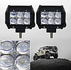 Автофара LED на дах 6 LED 5D-18W-SPOT 95х70х80 | Світодіодна фара на 6 лампочок ближнього світла, фото 5