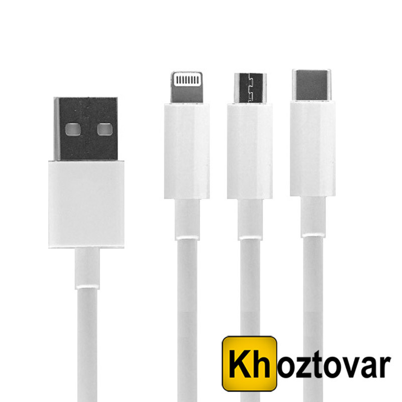 Кабель USB Micro to Iphone to Type C ⁇ 0.2 м