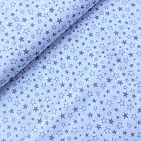 Тканина з дрібної сірої зірочкою на білому тлі, ширина 160 см